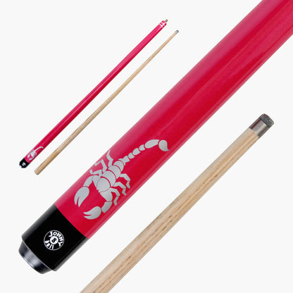 Jonny 8 Ball Scorpion 57inch Snooker Pool Cue - 2 Piece with 9mm Tip