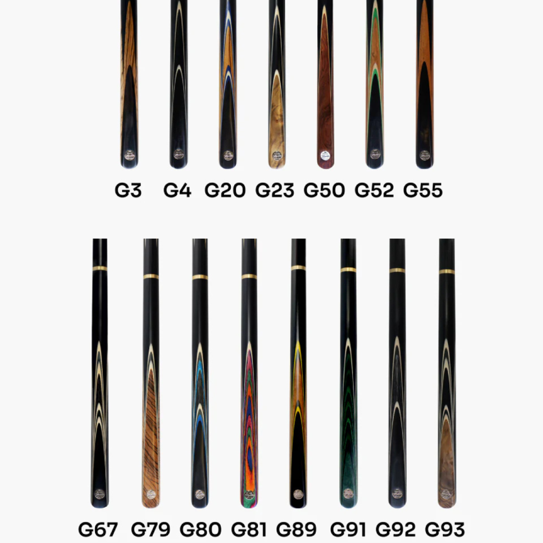 Baize Master Gold Series - 3/4 57" Snooker Pool Cue - Colour Options