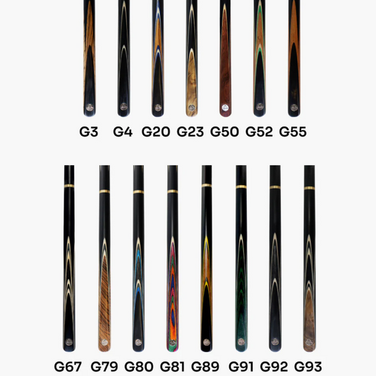 Baize Master Gold Series - 3/4 57" Snooker Pool Cue - Colour Options