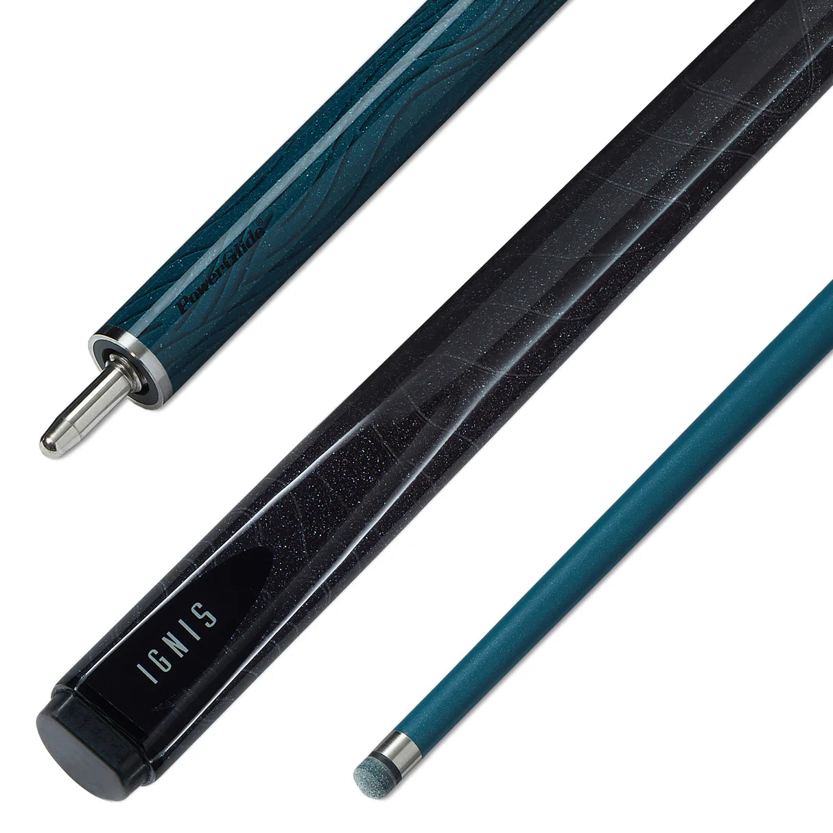 PowerGlide IGNIS - 57" 2 Piece Carbon Snooker Cue - 3 Colours