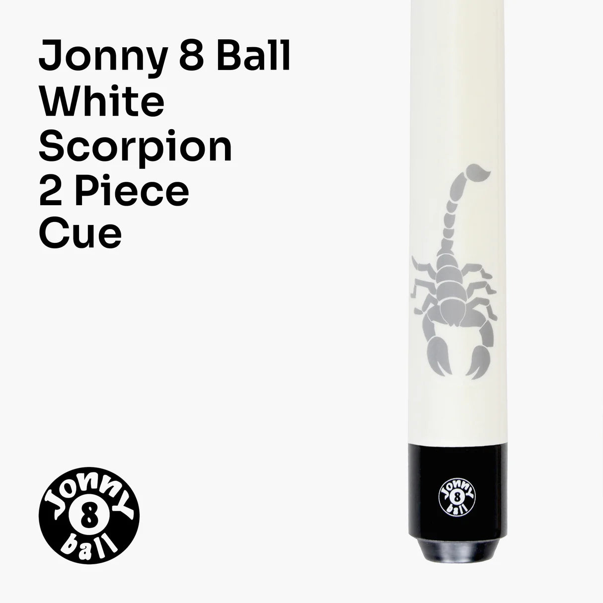 Jonny 8 Ball Scorpion 57inch Snooker Pool Cue - 2 Piece with 9mm Tip