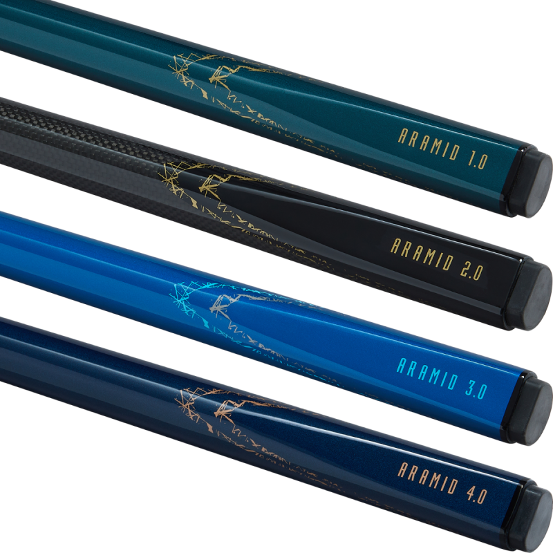 PowerGlide ARAMID 57 Inch 2 Piece Carbon Fibre Snooker Cue - 4 Colours