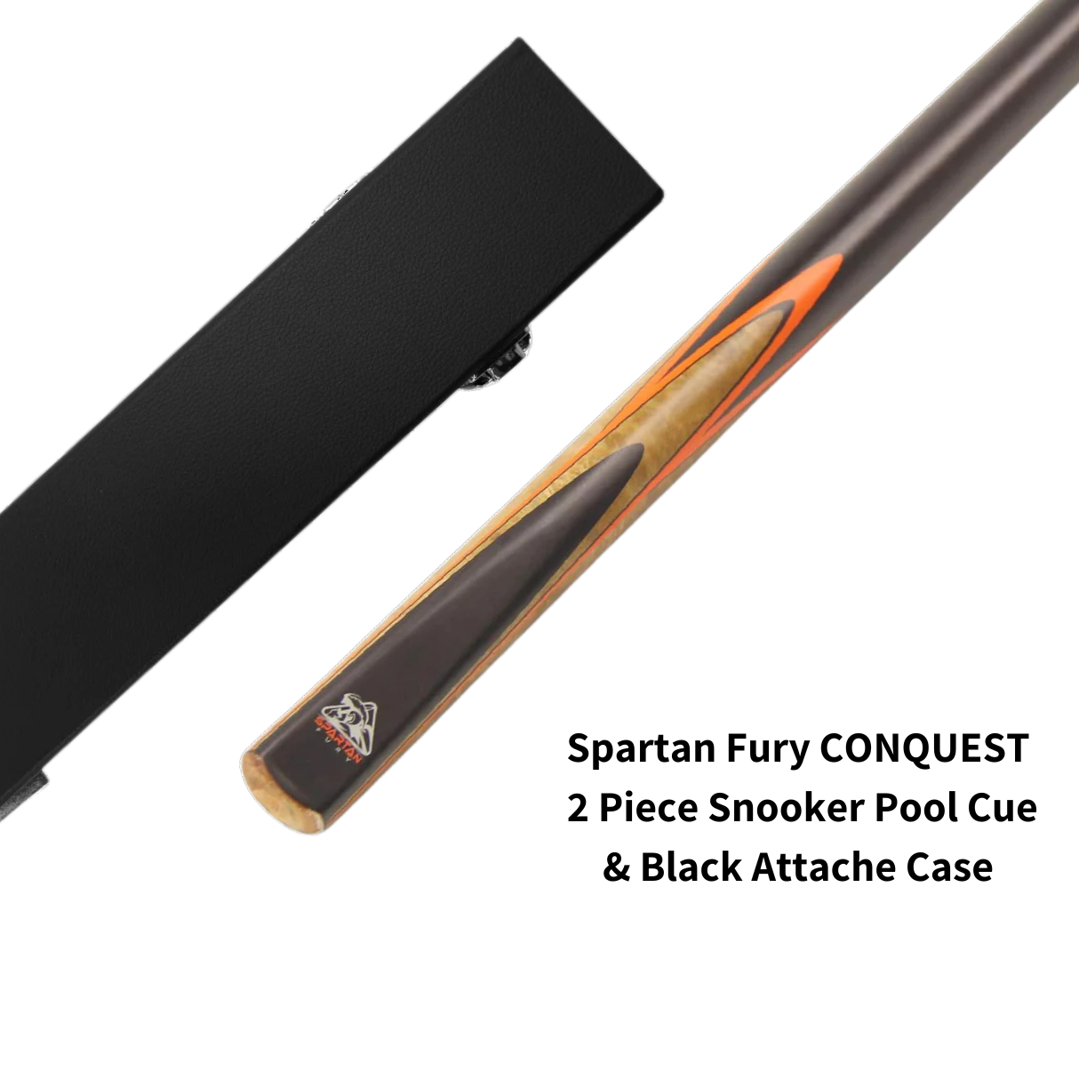 Spartan Fury Conquest 57inch 2 Piece Snooker Pool Cue & Case - 4 Colours