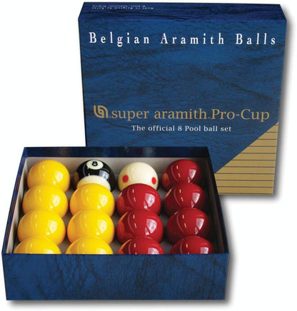 Aramith 2" Pro Cup Red and Yellow Pool Balls