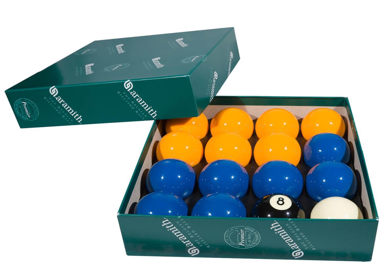 Aramith Premier 2" Blue & Yellow Pool Ball Set (50.8mm)