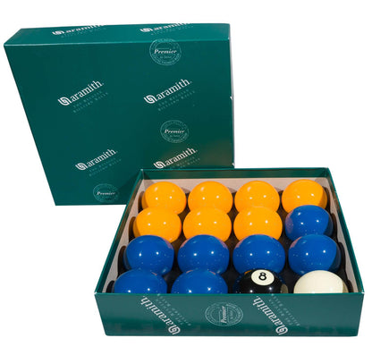 Aramith Premier 2" Blue & Yellow Pool Ball Set (50.8mm)