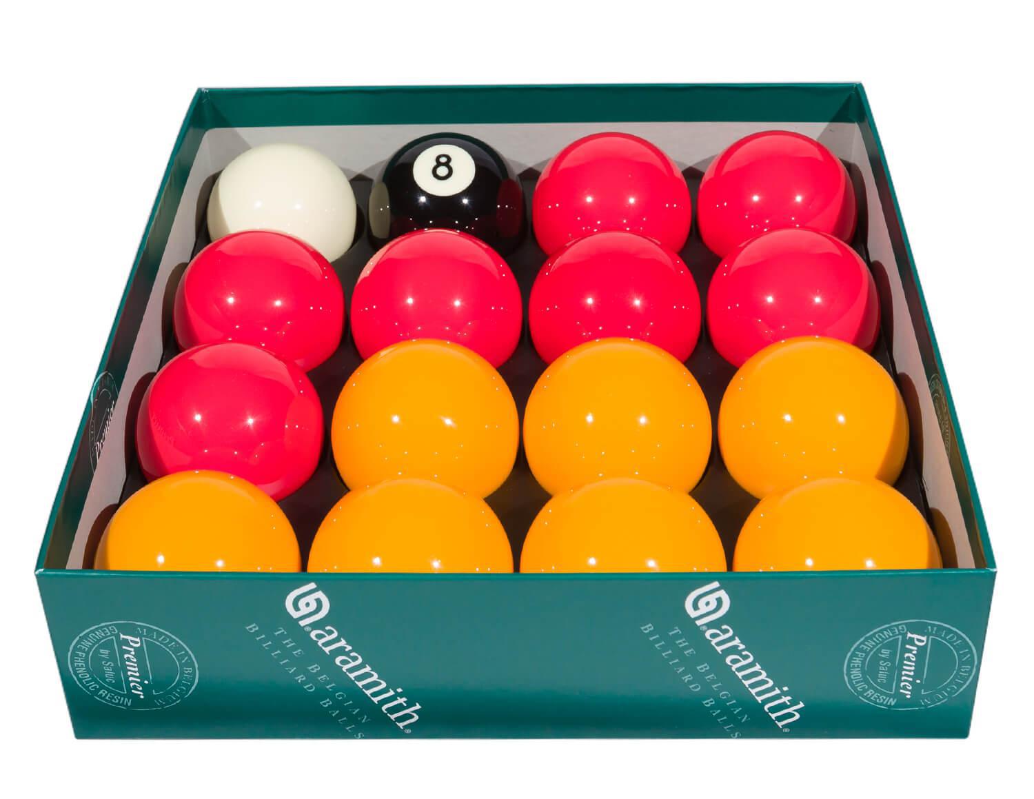 Aramith Premier 2" Red & Yellow Pool Ball Set (50.8mm)