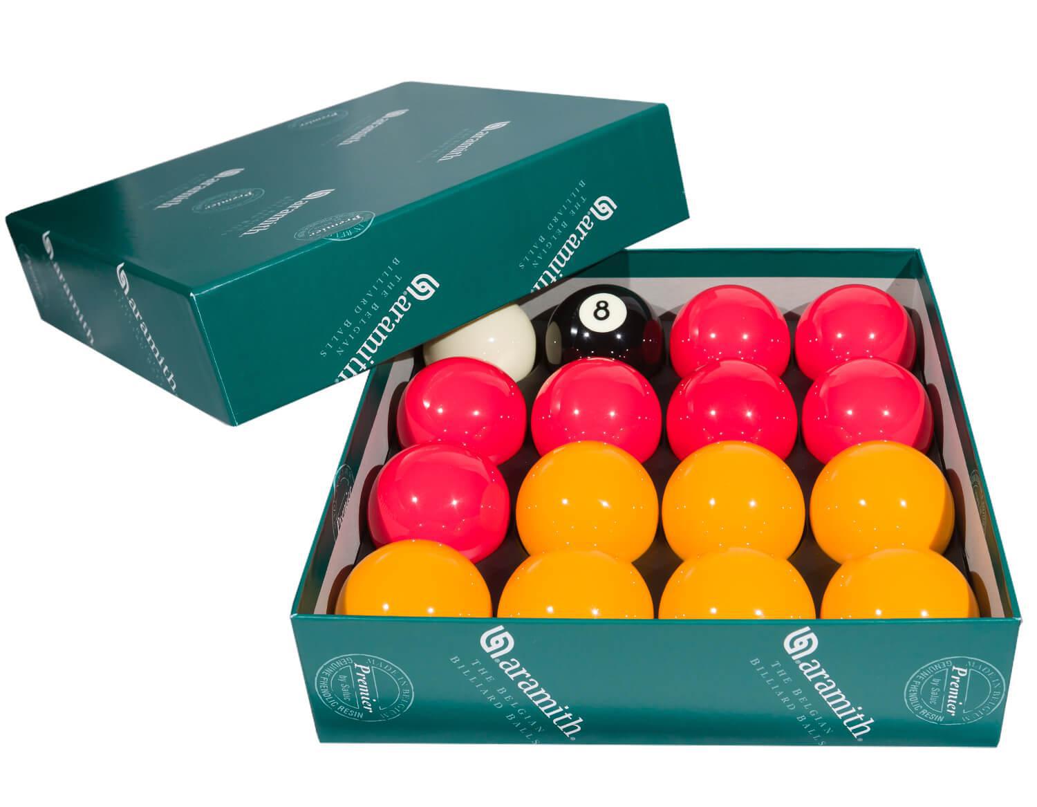 Aramith Premier 2" Red & Yellow Pool Ball Set (50.8mm)