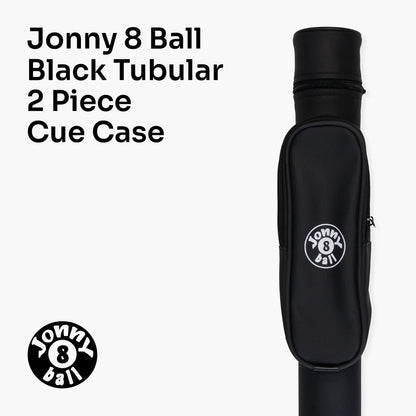 Jonny 8 Ball Tubular 2 Piece Cue Case finished in Black