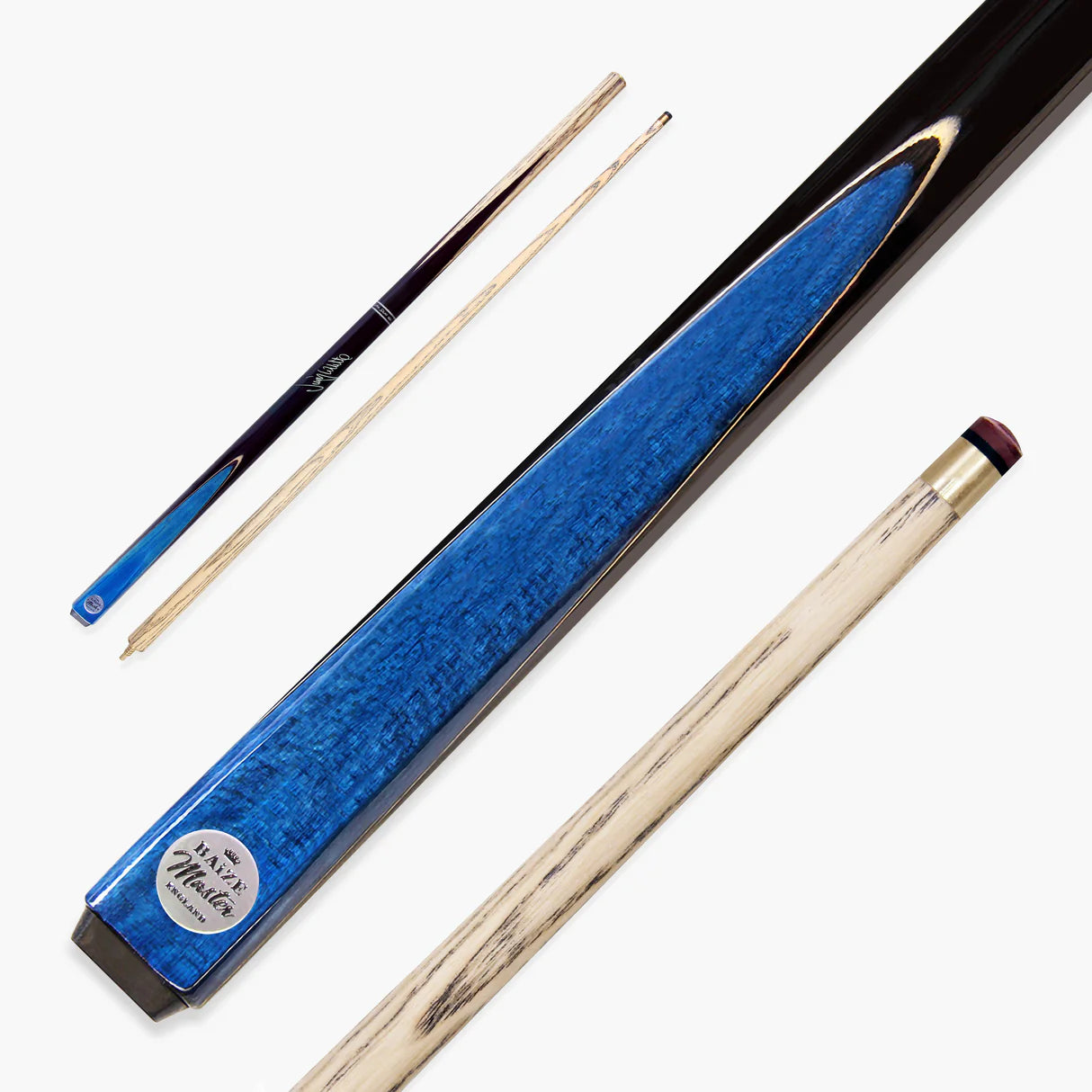 Baize Master Jimmy White Blue Conquest - 2 Piece Snooker Pool Cue - 2 Colours