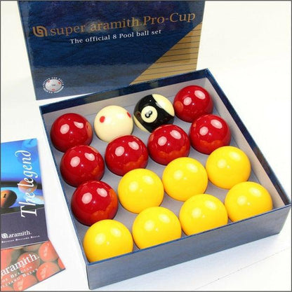 Aramith 2" Pro Cup Red and Yellow Pool Balls