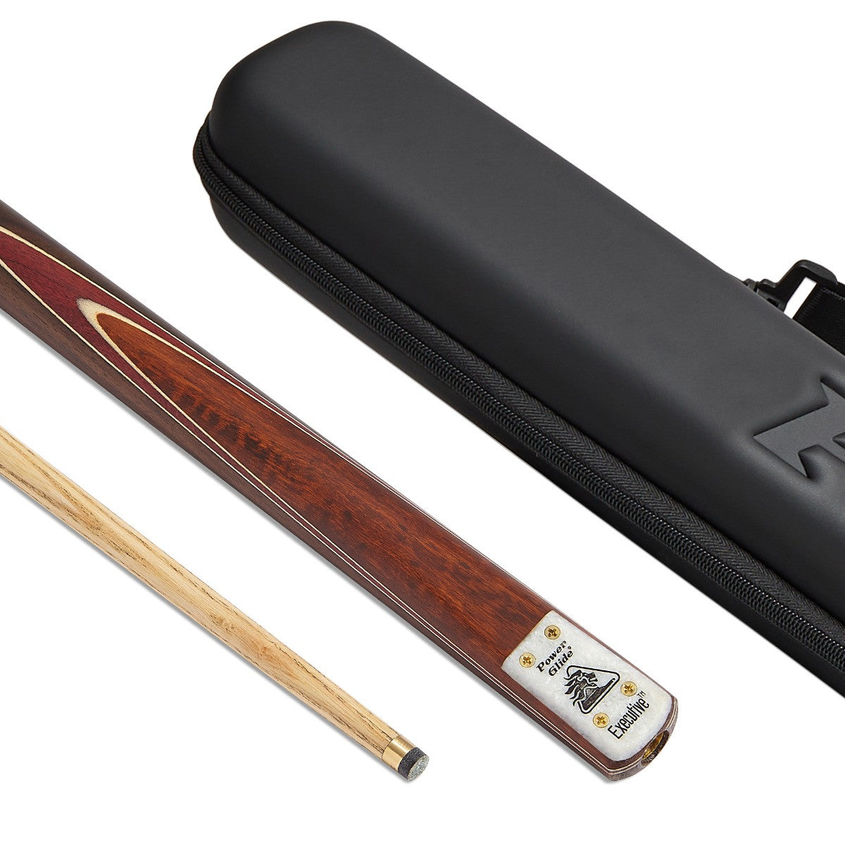 PowerGlide Executive 2 Piece Snooker Pool Cue & Svartur Case - 9.5mm Tip