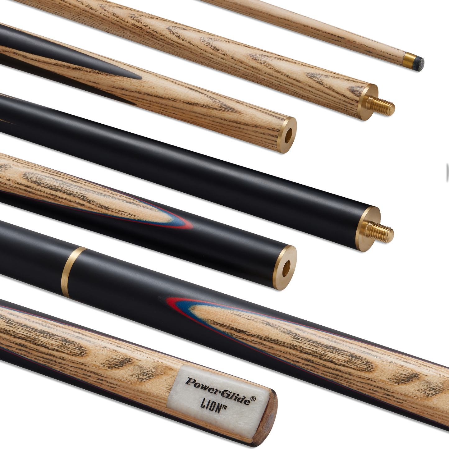 PowerGlide LION 57" English 3 Piece Pool Cue with 8.5mm Tip