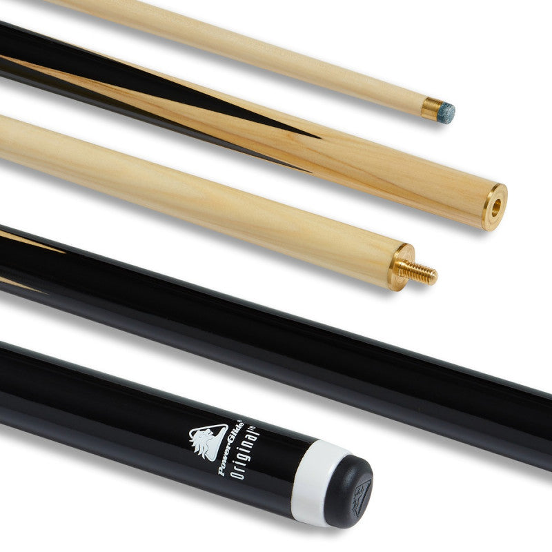 PowerGlide 57" Original Snooker 2 Piece Cue with 10mm Tip - 3 Colours